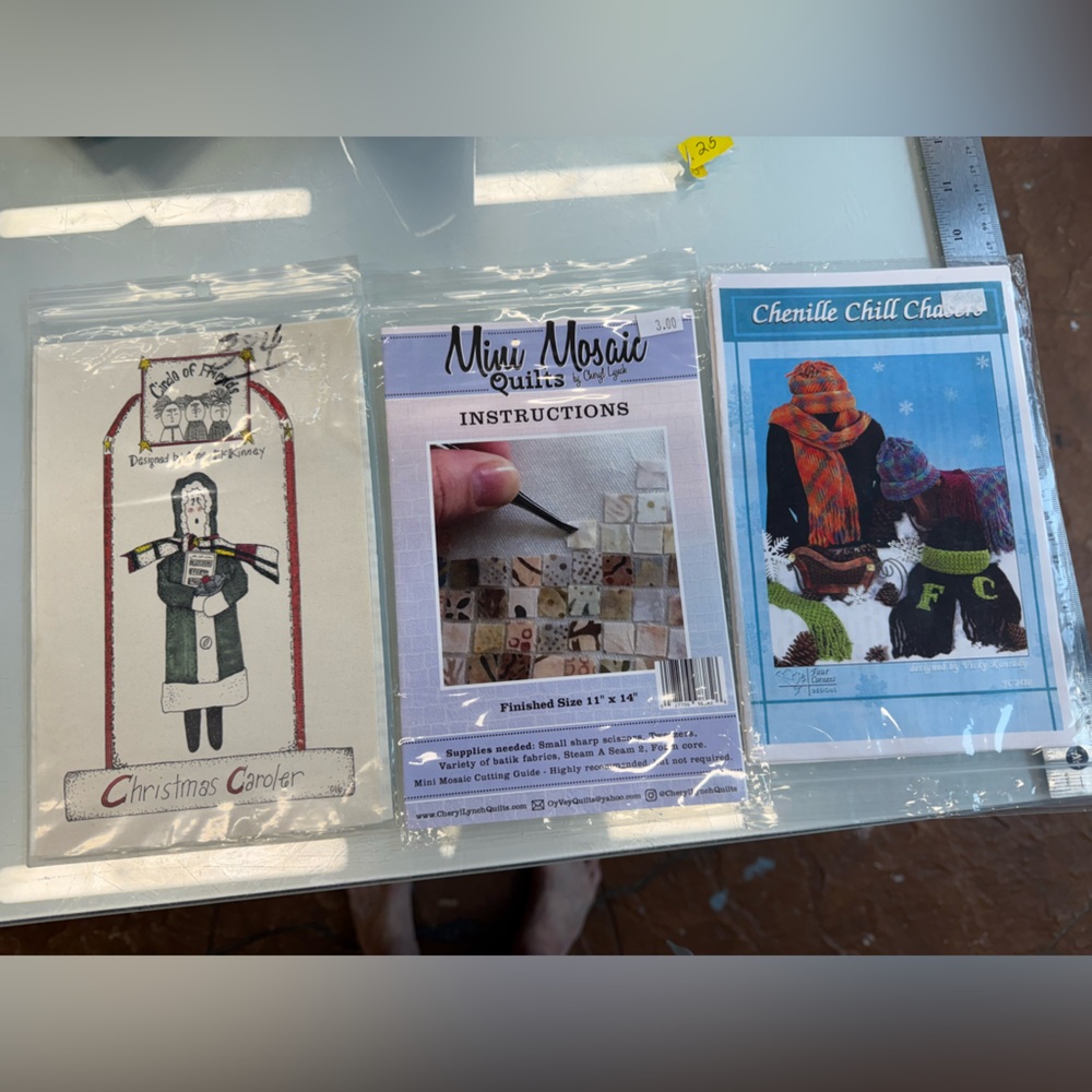 Holiday Craft‎ Pattern Bundle (3) – Christmas Caroler, Mini Mosaic, Chenille